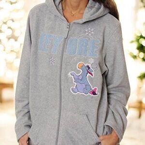 Disney Women's Eeyore From Winnie The Pooh Plush Fleece Full Zip Hoodie (1X) NEW